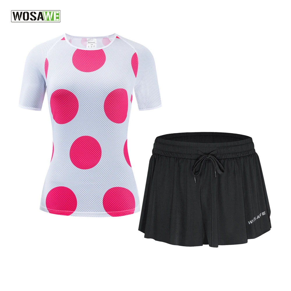 

WOSAWE Women Cycling Clothing Bicycle Jersey Set Female Ropa Ciclismo Sports Wear Road Bike Short Pant Pad Ropa Ciclismo