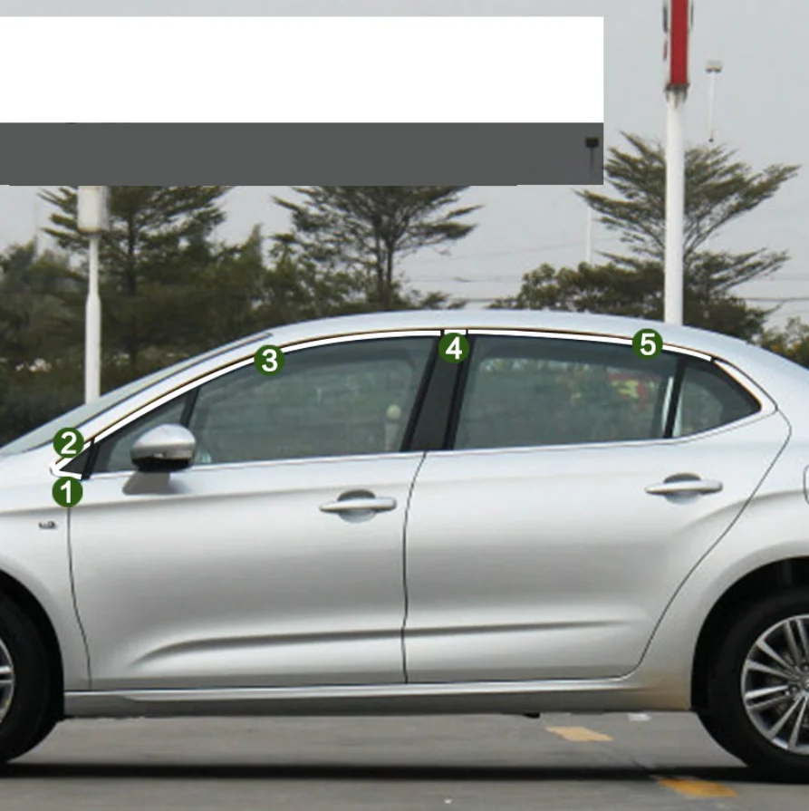 

Нержавеющая сталь окна автомобиля планки для citroen c4 2012 2013 2014 2015 2016 2017 2018