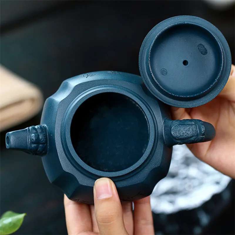 Исинской фиолетовой глины ручка в виде дракона заварочный чайник ручной работы