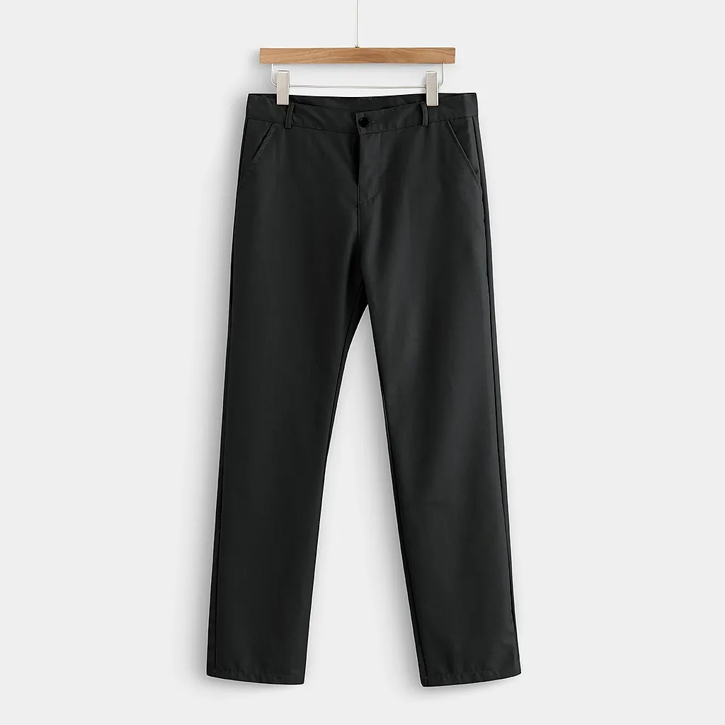 Мужские деловые Брюки повседневные весенне-осенние тонкие однотонные длинные брюки на молнии мужские эластичные прямые Формальные Брюки