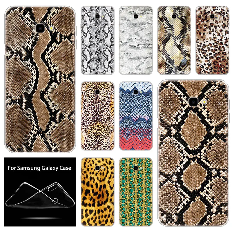 Силиконовый чехол с цветной текстурой змеиной кожи для Samsung Galaxy J8 J6 J4 J2 Pro 2018 Core J7
