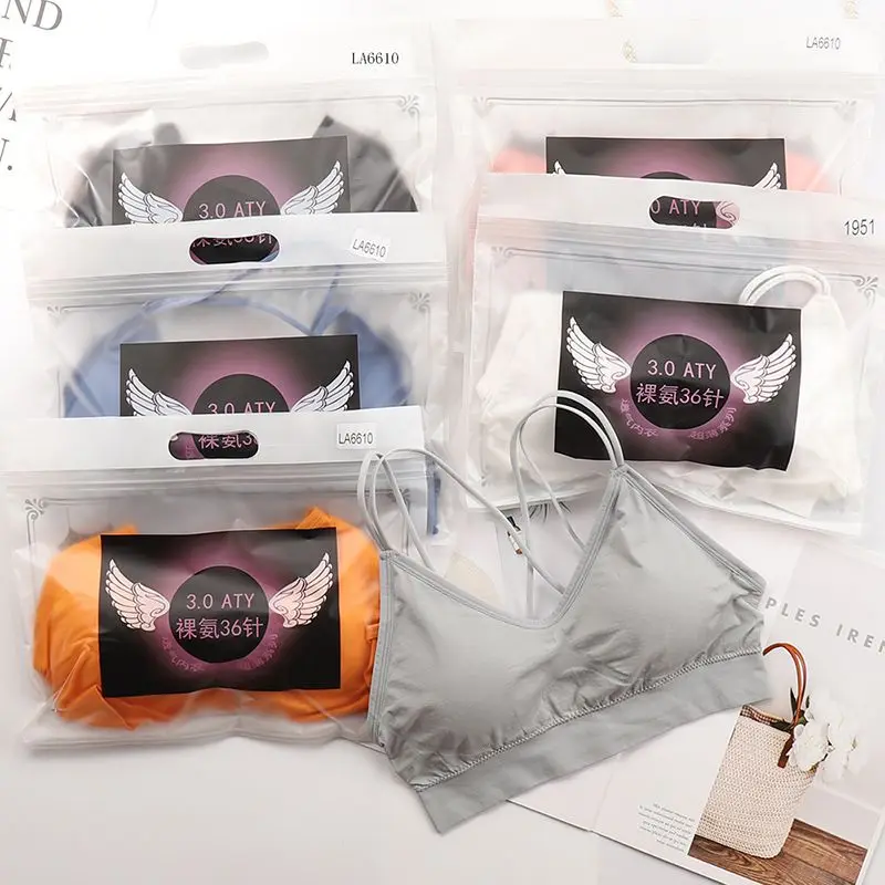 Антибликовый спортивный бюстгальтер из ледяного шелка красивый с двойными