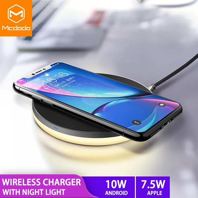 Беспроводное зарядное устройство Mcdodo 10 Вт Qi для Samsung S9 S8 + Huawei Mate 20 Pro быстрая