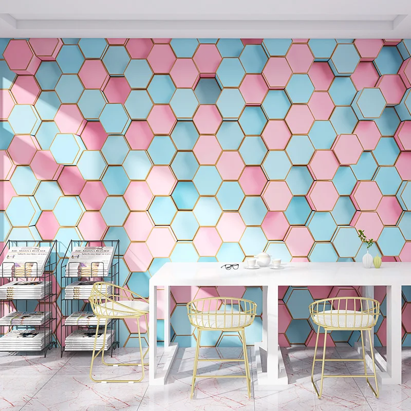 Скандинавская квадратная настенная краска Макарон для салона красоты