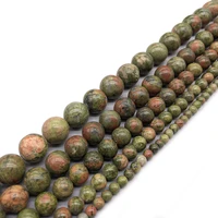 natural unakite stone round loosbeads 15 strand pick size for jewelry making diy bracelet necklace 4 6 8 10 12mm