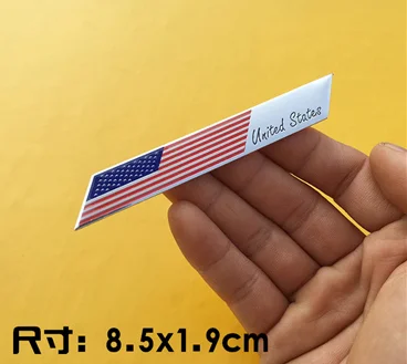 

Aluminum American USA Flag Car Auto Body Side Trunk Decal Sticker Badge Emblem