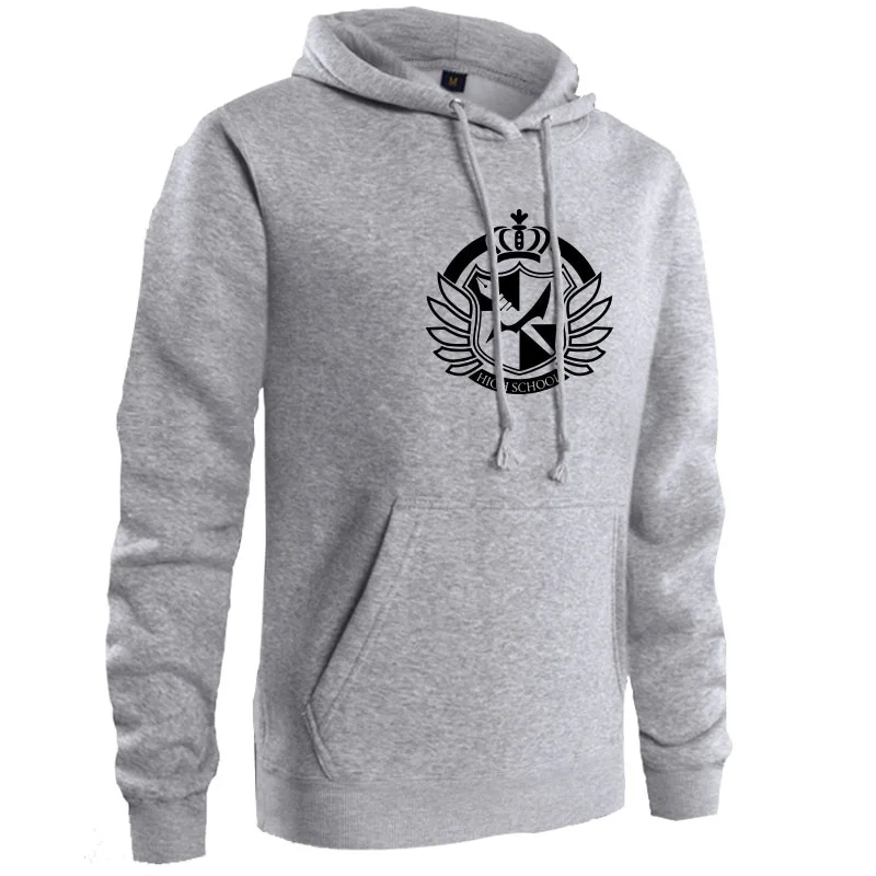 

High-Q Unisex Anime Danganronpa: Trigger Happy Havoc Hoodie Student monokuma Naegi Makoto Cotton Preppy Hoodie Coat Pullovers