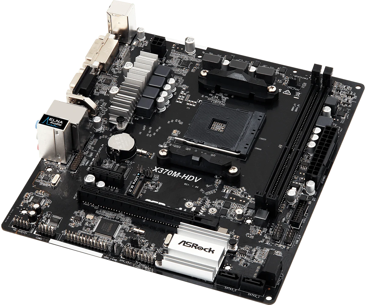 ASRock X370M-HDV материнская плата RYZEN AMD X370/AM4 desktop Micro ATX | Компьютеры и офис