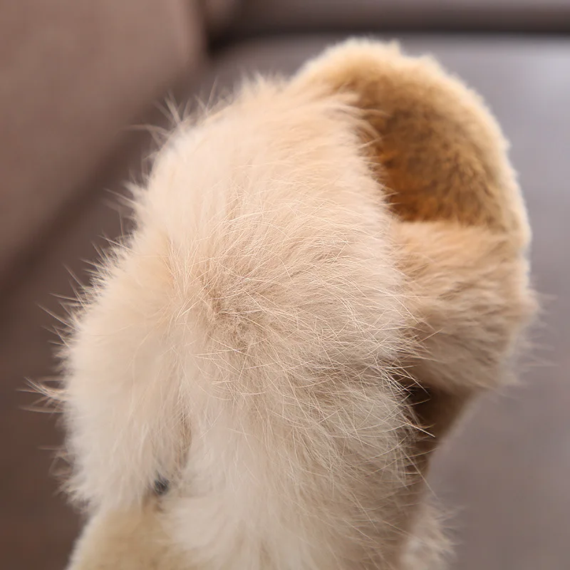 Kids Shoes for Girl Fur Slippers Cute Outdoor Furry Girls Fashion Winter Slipper Flip Flops Non-slip 17-23cm | Детская одежда и