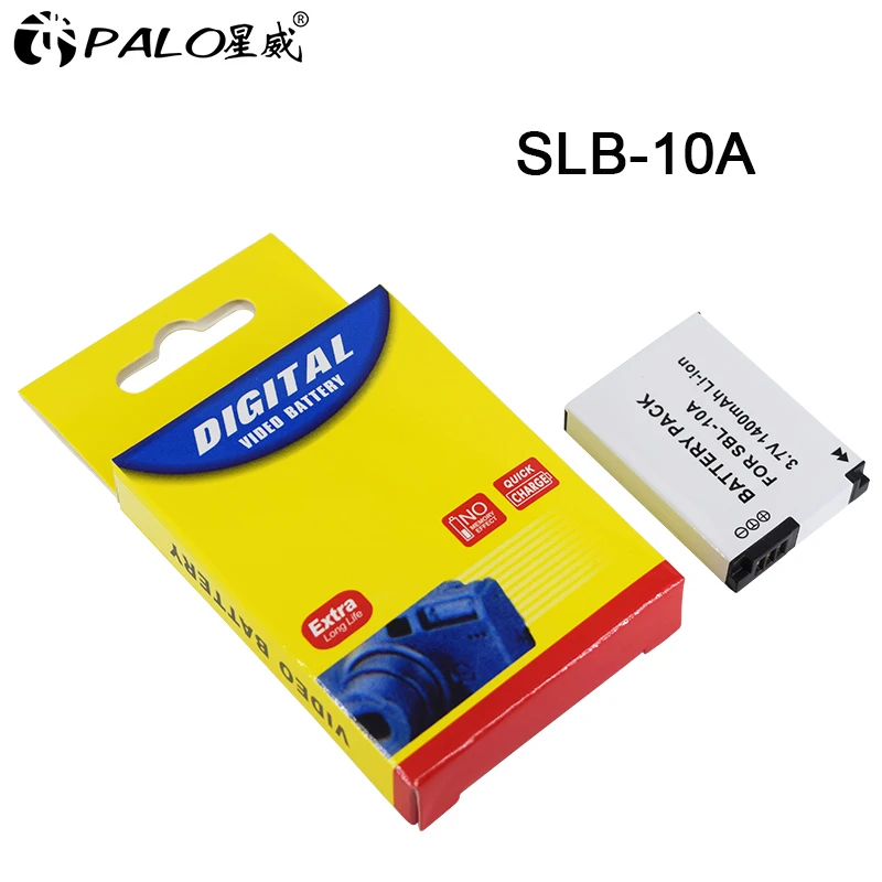 Фото PALO 1/2/3/4/5 шт. 1400 мАч SLB-10A SLB10A SLB 10A Аккумулятор для камеры SAMSUNG HMX-U10 SL720 SL310W SL820 HZ15W HZ10W ES60 №2