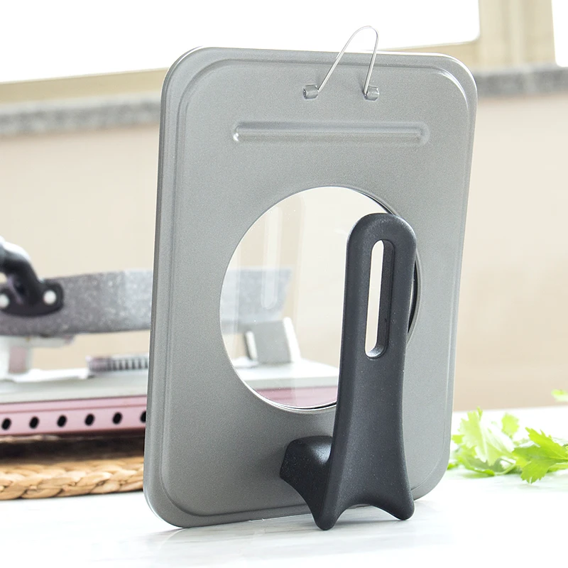 

Алюминиевый сплав и стекло может стоять Вертикальная Квадратная Крышка для кастрюль японская кухня тамагояки Крышка для кастрюли 13*18 см го...