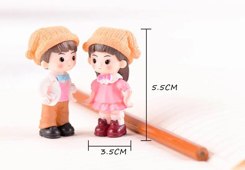 doll-8 Смола милая кукла для DIY кукольный домик аксессуары для влюбленных Пара кукольный домик украшение подарок игрушки для детей - Цвет: doll-8
