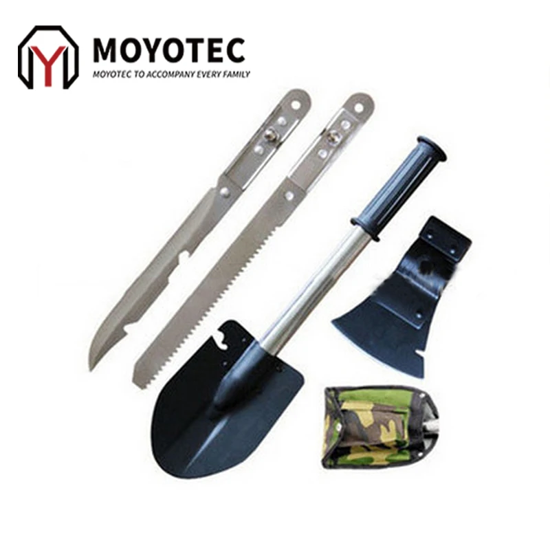 Four in One Folding Multifunctional Shovel Camping Axe Blade Outdoor High-carbon Steel Folding Saw Travel Garden Camping Tools