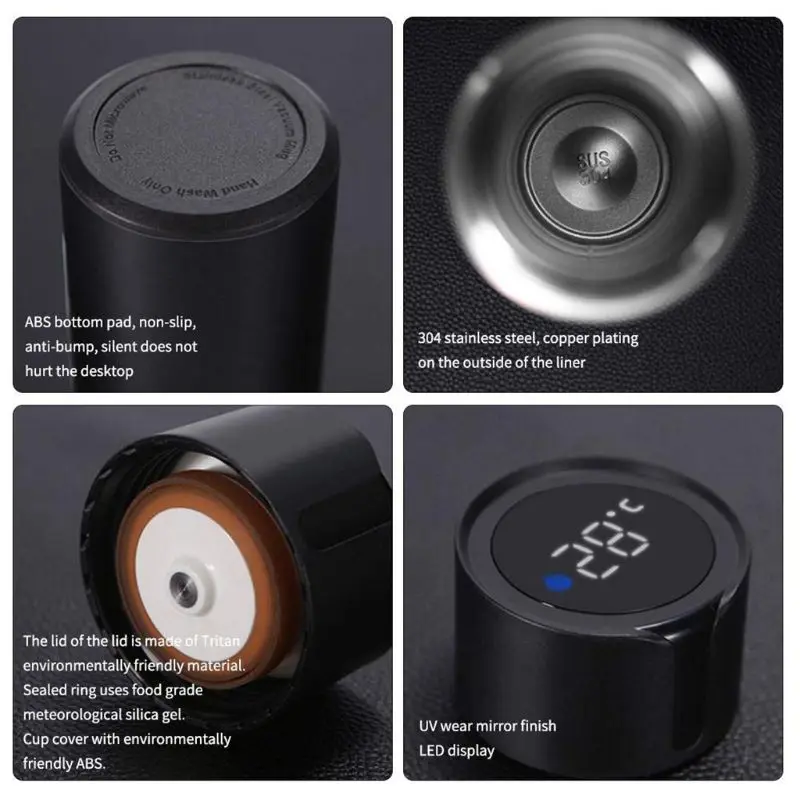 

Smart Intelligent Insulation Cup Portable Sports Readily Cups Men and Women Straight Business Office Camping Kettle