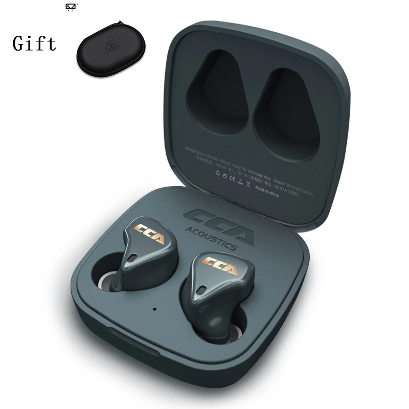 CCA CX4 наушники вкладыши TWS True Беспроводной Bluetooth гарнитура V5.0 1BA + 1DD Hybrid HIFI стерео