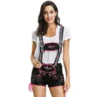 Женский костюм Lederhosen в стиле Октоберфест, наряд немецкого Маскарадного костюма горничной, пивницы, косплея, шляпы, топа, штанов на подтяжках
