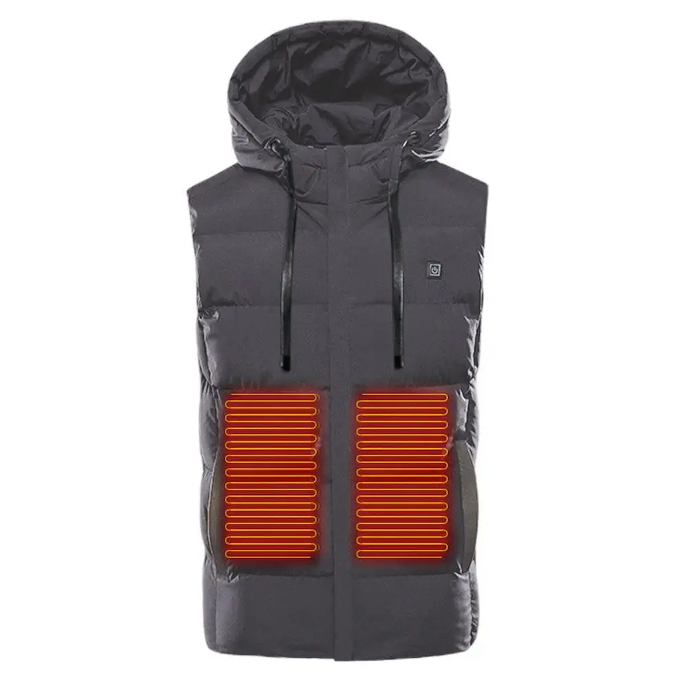

Outdoor USB Heating Vest Jacket Winter Flexible Electric Thermal Clothing Waistcoat Fishing Hiking Warm Clothes Men And Women