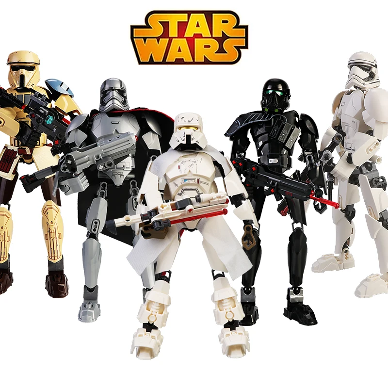 Сборная фигурка Звездные войны Боба Фетт Дарт Вейдер Кайло Рен Чубакка