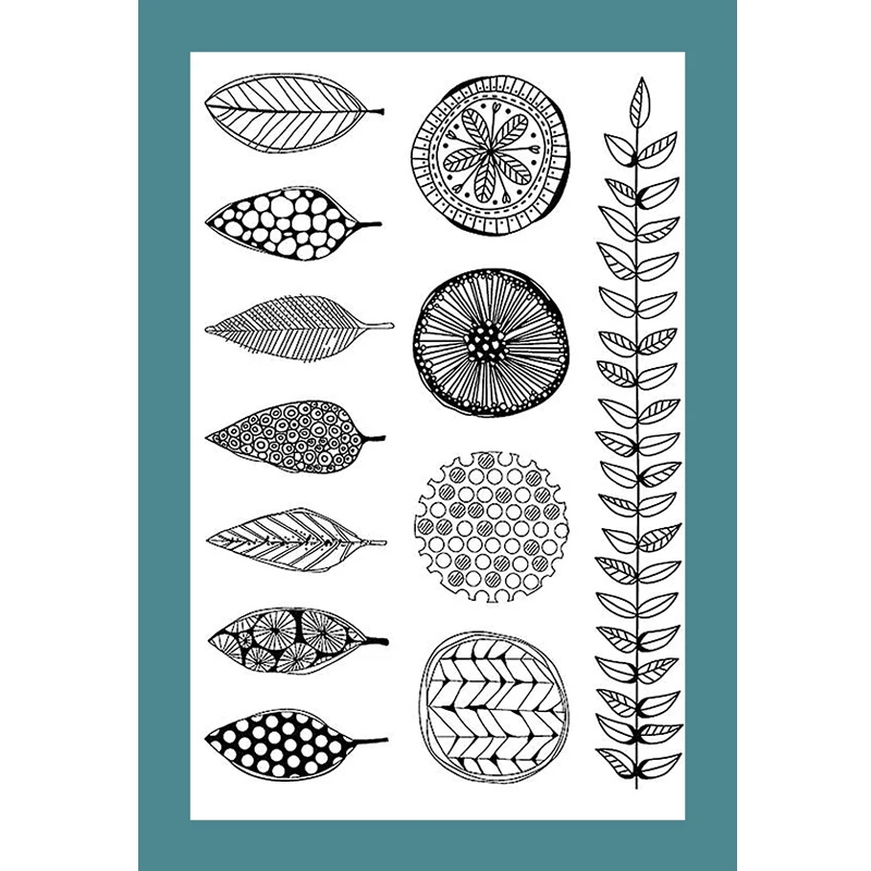 

ZATBWS Leaf specimen Clear Stamps For DIY Scrapbooking/Card Making/Album Decorative Rubber Stamp Crafts