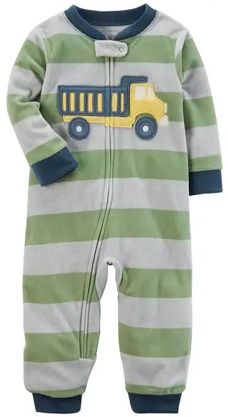 Green gray stripe Новинка года; Детский комбинезон; теплая одежда; комбинезон для новорожденных; детская пижама; зимняя одежда с животными для маленьких мальчиков; одежда для крещения bebes - Цвет: Green gray stripe