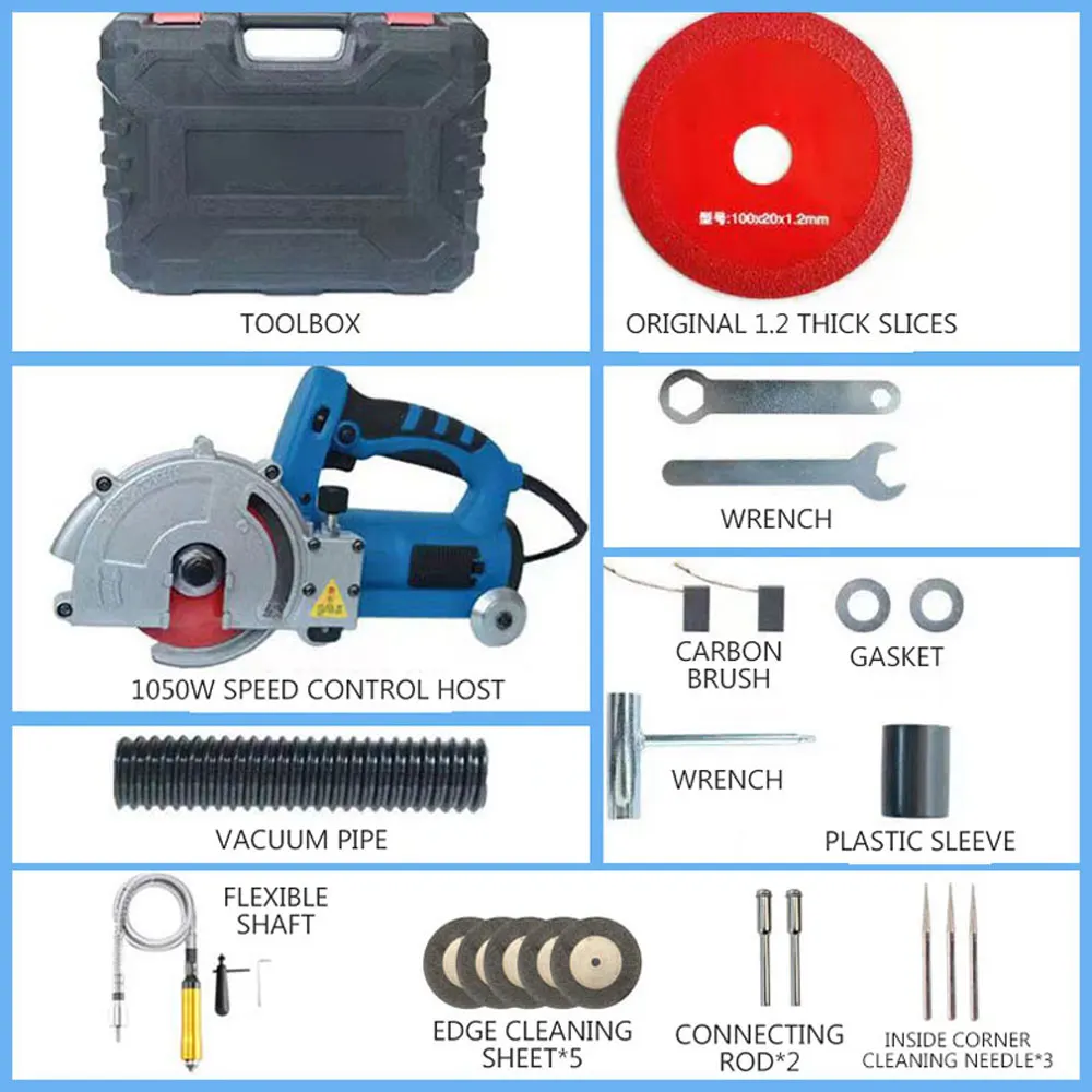 1200w Electric Gap Cleaner Floor Tile Gap Cleaning Slotting Machine Wall Tile Special Cleaning Cutting Tool