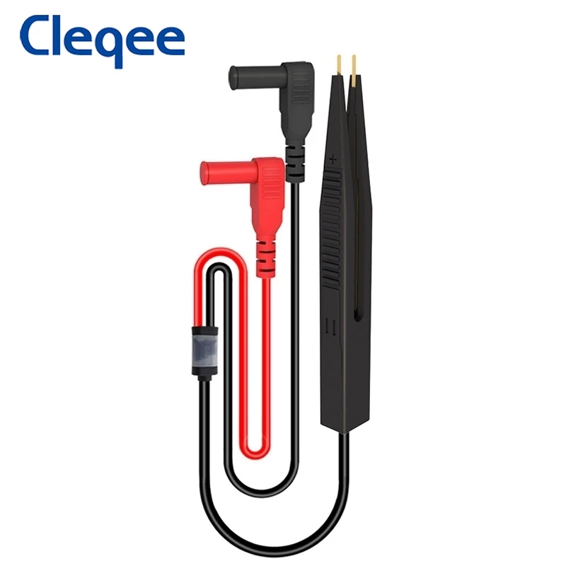 Cleqee P1510 SMD Chip Test Lead Component LCR Testing Tool Multimeter IC Tester Meter Pen Probe Wire Tweezers Cable