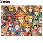 Алмазная живопись Венецианская маска мозаичная картина Стразы рукоделие Алмазная вышивка распродажа животных украшение для дома