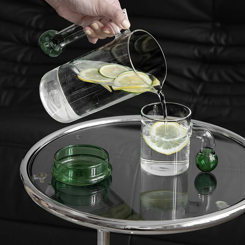 

New creative handle heat-resistant Glass Cup large capacity teapot unique designer original water bottle water cup set juice cup