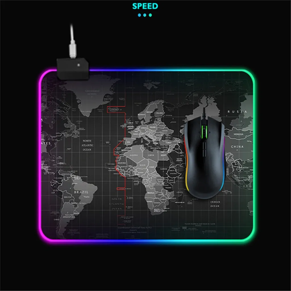 Ouhaobin 900x400 мм игровой коврик для мыши игровая клавиатура XL 14 светодиодный режим