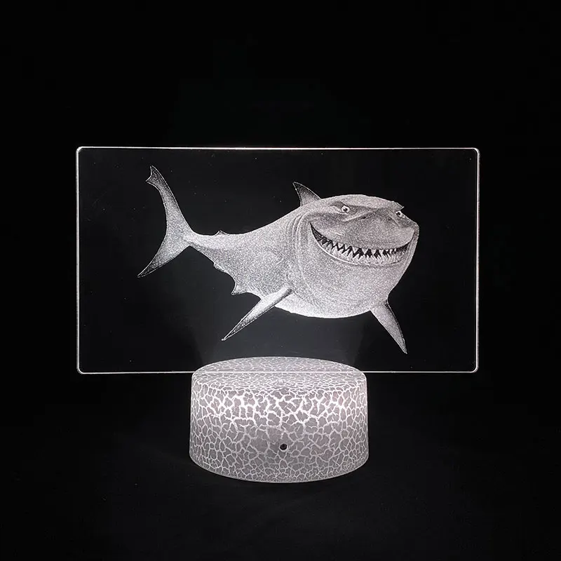 

Настольная лампа, акриловая с 3D рисунком, 16 цветов