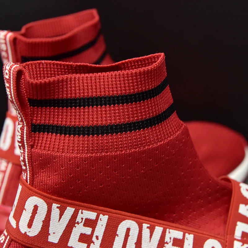 Кроссовки-носки женские повседневная обувь с высокой подошвой дышащие на