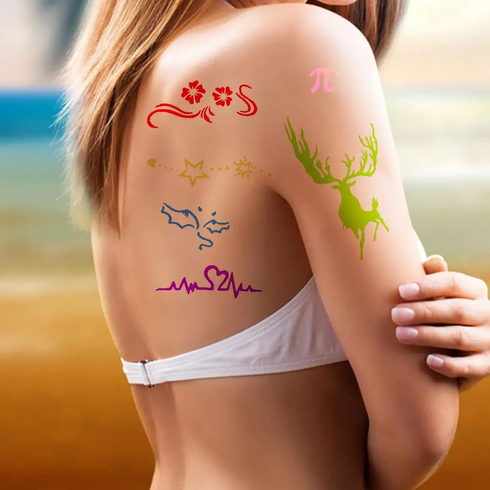 

Stylish Tattoo Stencil DIY Temporary Drawing Painting Template Body Art Tool Durable, reusable, waterproof and easy to use.