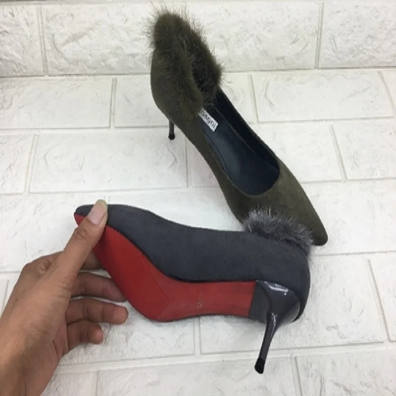 2019 г. Новая женская обувь с натуральным мехом ограниченная серия рабочая на