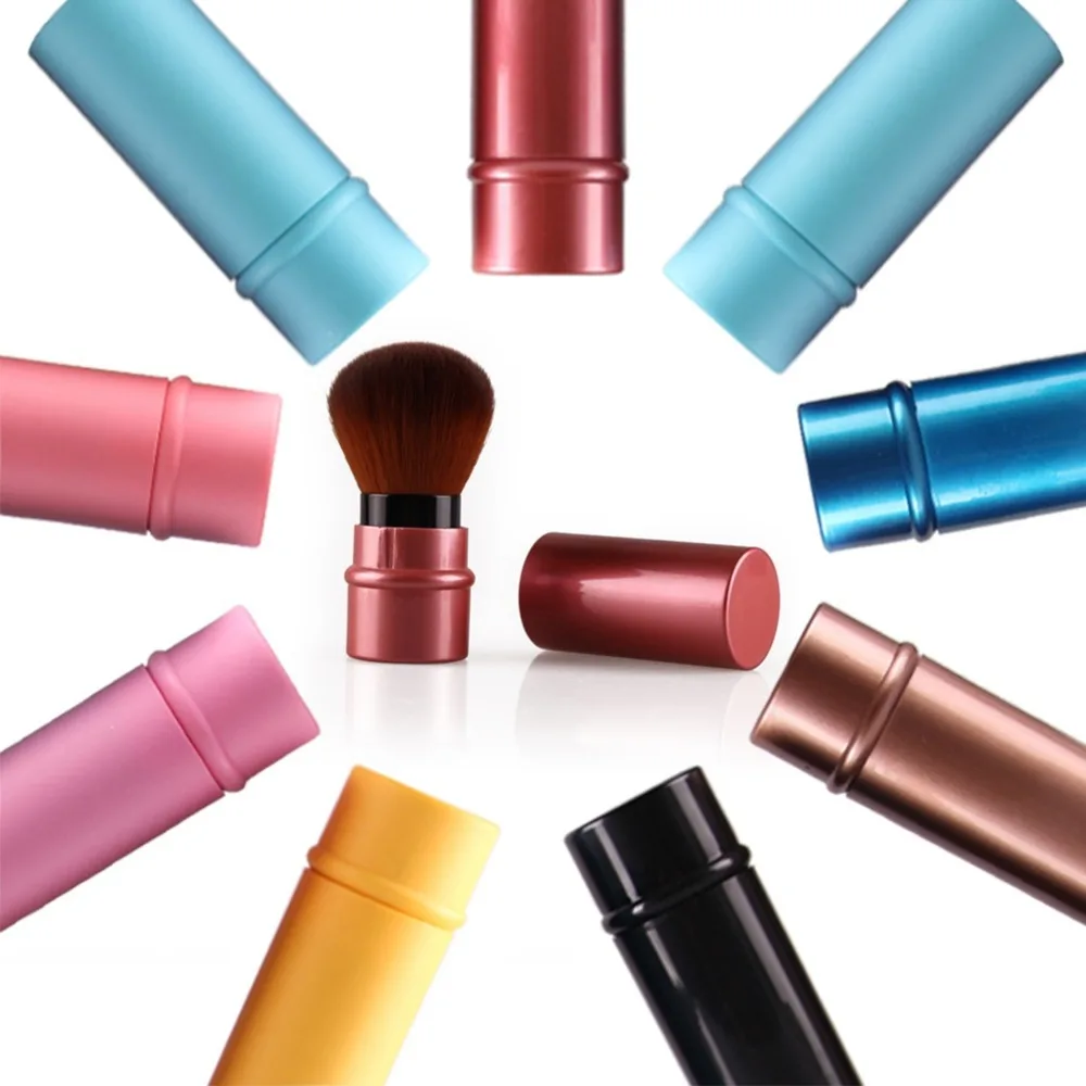 Мини Выдвижная основа для макияжа пудра румяна косметические кисти путешествий