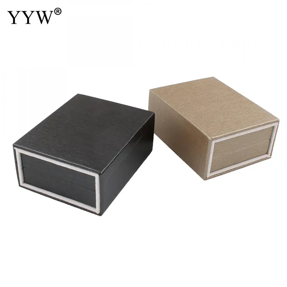

Cardboard Necklace Box With Sponge & Velveteen Rectangle For Jewelry Display Box Gift Storage Box Wedding Engagement Packaging