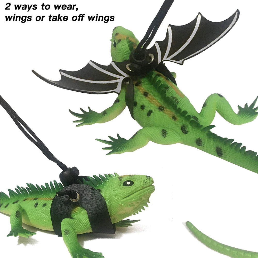 Новый Регулируемый бородатый поводок из кожи дракона с крутыми крыльями для