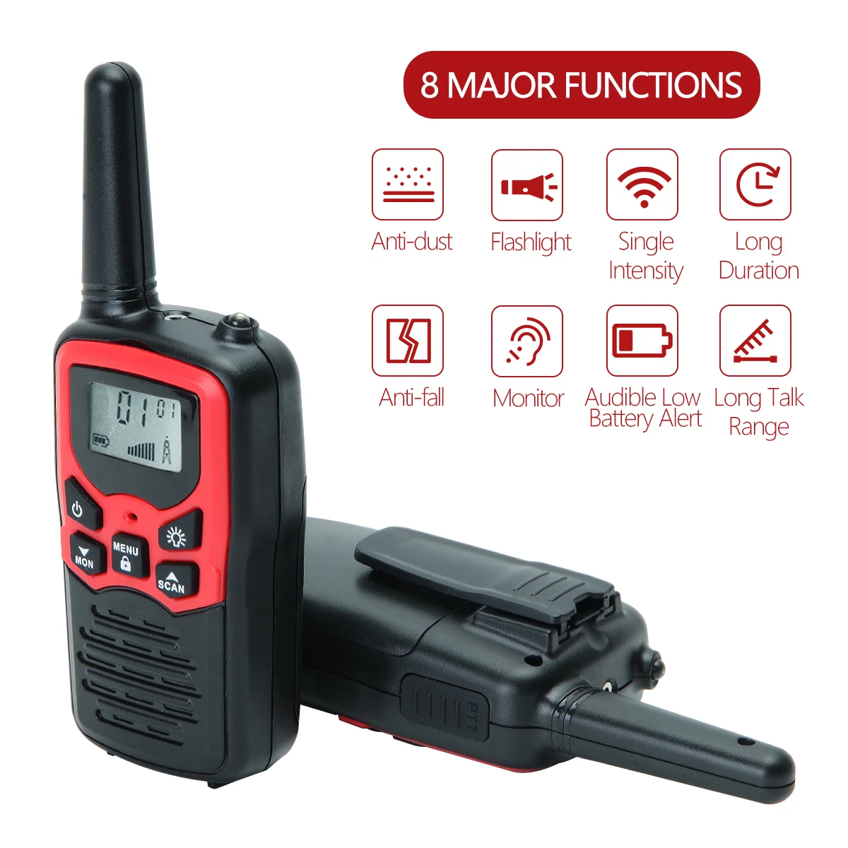 2/4/6 шт. ABBREE Walkie Talkie PMR/FRS UHF мини-радио до 8 км Диапазон ручной любительский
