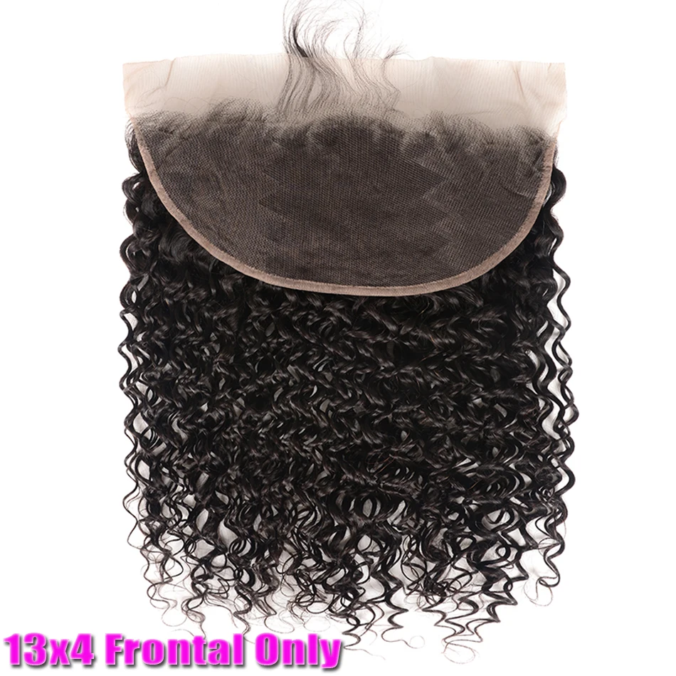

Water Wave 13x4 Lace Frontal Only Human Hair Remy Hair Swiss Lace Deep Curly Transparent Lace Frontal Only Sale Straight Frontal