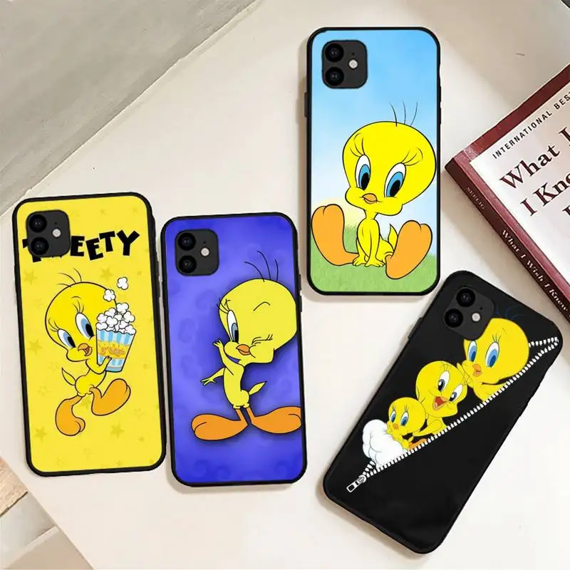 

Cartoon Tweety Bird Piolin Phone Case For iphone 12 11Pro Max 11 XR XS Max X 8 7 6 6S Plus 5 5S SE 2020 soft Cover Funda