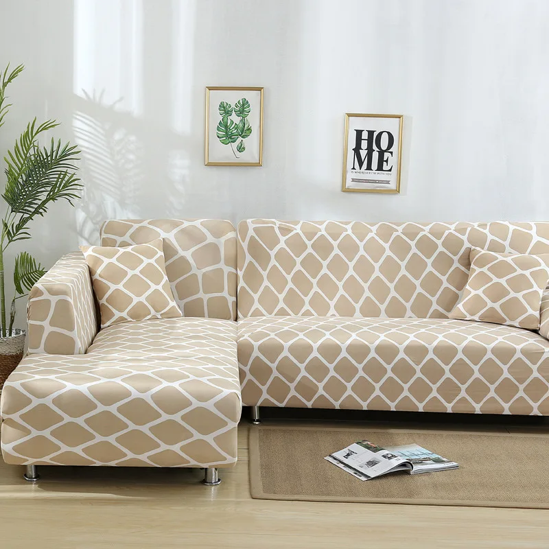 

Elastic Sofa Cover Cotton All-inclusive Couch Cover for Living Room 1/2/3/4 Seater Stretch Slipcover L Shape Corner Sofa Spandex