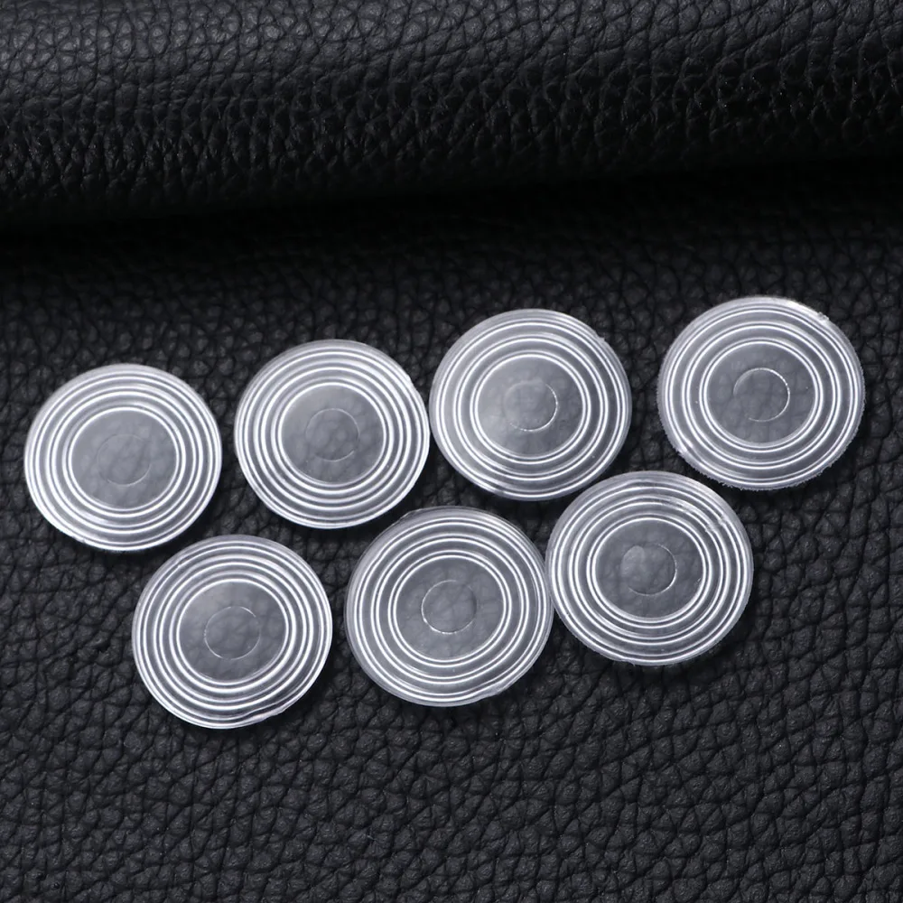

18 Pcs Furniture Bumpers Round Shape Glass Table Pads Transparent Rubber Mat Non-slip Grip Pads for Wall and Wooden
