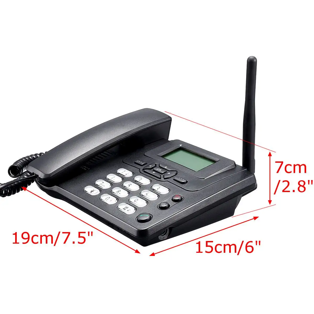 

Desktop Wireless Telephone GSM Fixed Phone Support SIM Card for House Home Call Center Office Company Hotel EU Plug