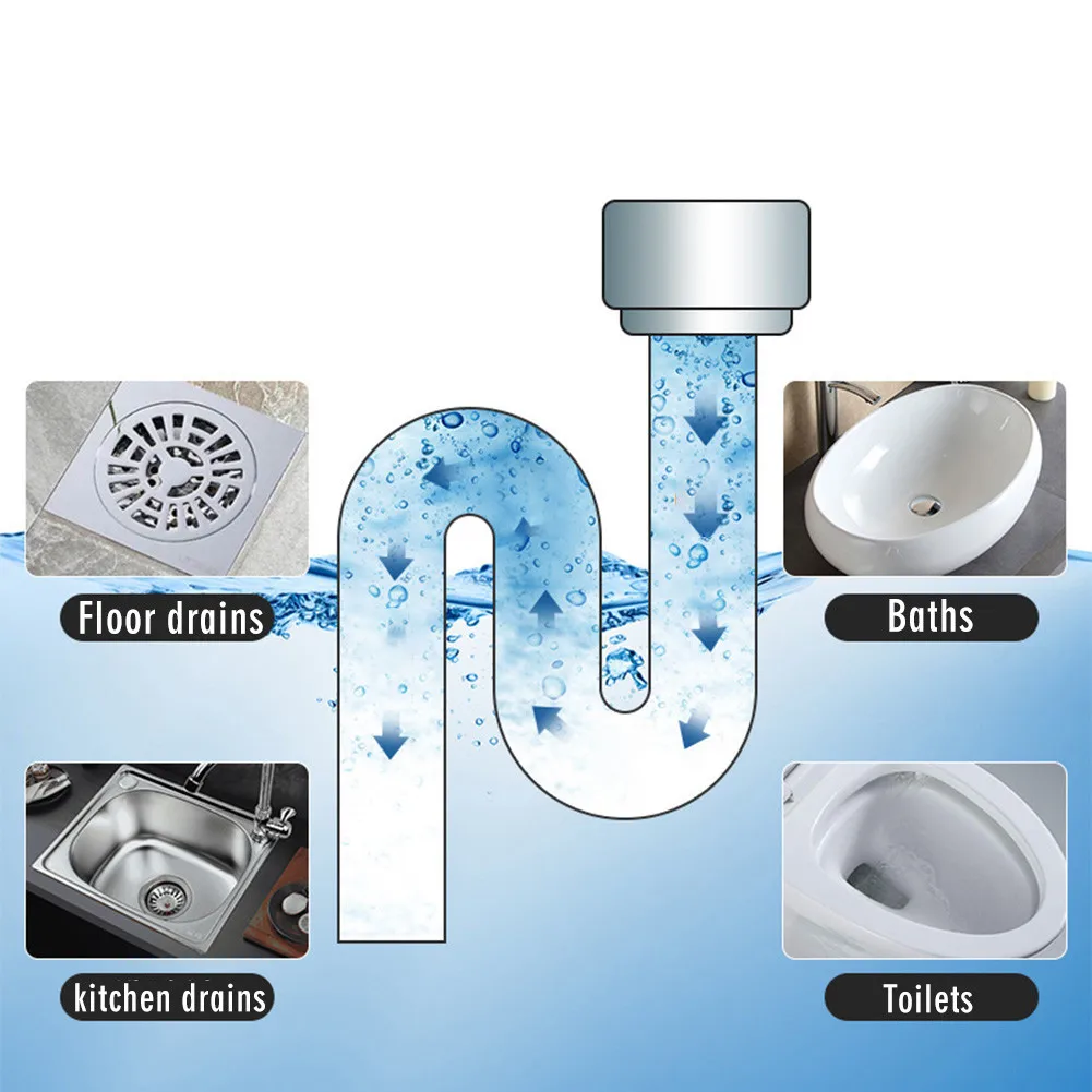 

Pipe Dredging Agent Powerful Sink and Drain Cleaner Chemical Powder Agent Odor Removal Deodorant for Kitchen Bathroom