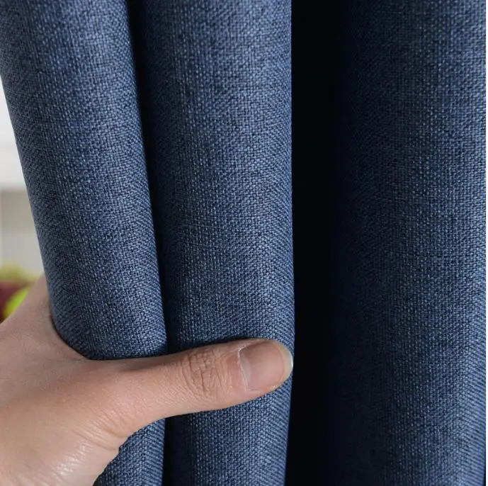 

2021 Modern Cotton and Linen Curtains Finished Curtains for Glass Windows Blackout Curtains for Living Dining Room Bedroom
