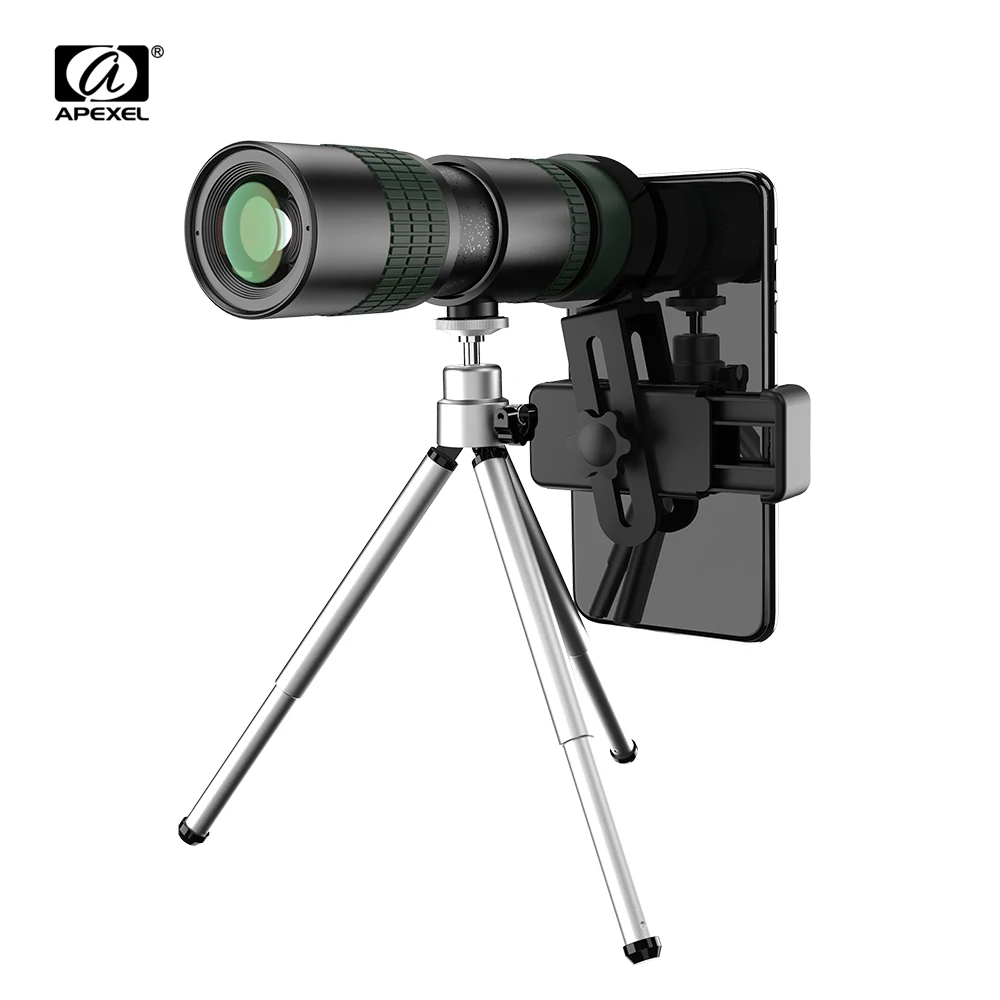 Монокулярный телескоп APEXEL 8-24x30 мощный Монокуляр с длинным обзором и адаптером