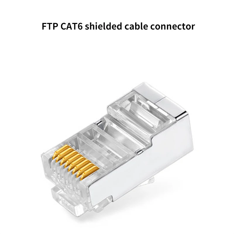 100 шт. Cat6 FTP RJ45 8P8C экранированный модульный разъем кабеля Ethernet сетевой кабель с