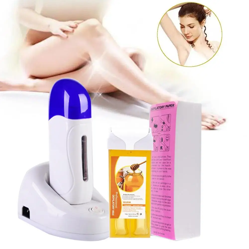 Rolo de Papel de Depilação do Aquecedor da Cera do Rolo do Conjunto da Cera do Removel do Cabelo Depilador do Cabelo do Corpo da Máquina de Depilação Conjunto Cera Removel Cabelo Profissional-no do da