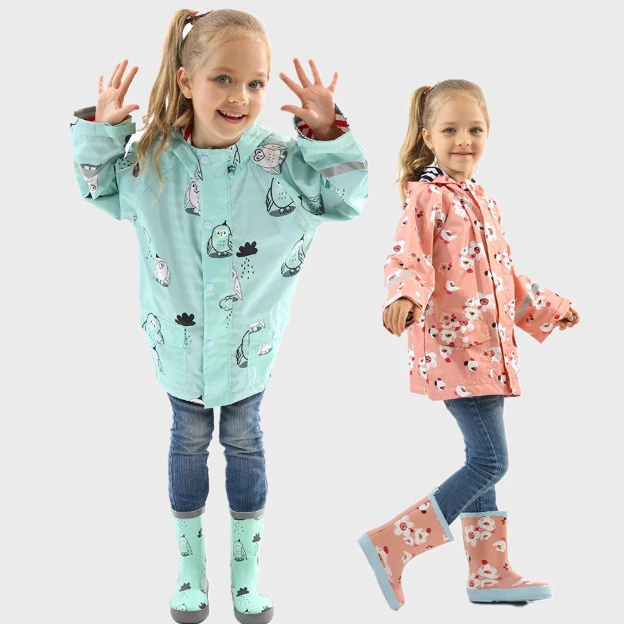 

Raincoat Kids cartoon unicorn Waterproof Rain Coat Polyester Boys Clothes Outdoor Children Baby Girls Jacket Coat Rainsut