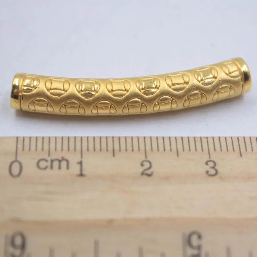 Твердая Подвеска 24K из желтого золота с 3D рисунком Монета на удачу, длинная трубка, бисер, вес 2-2,5 г, размер 39x6 мм, марка: 999