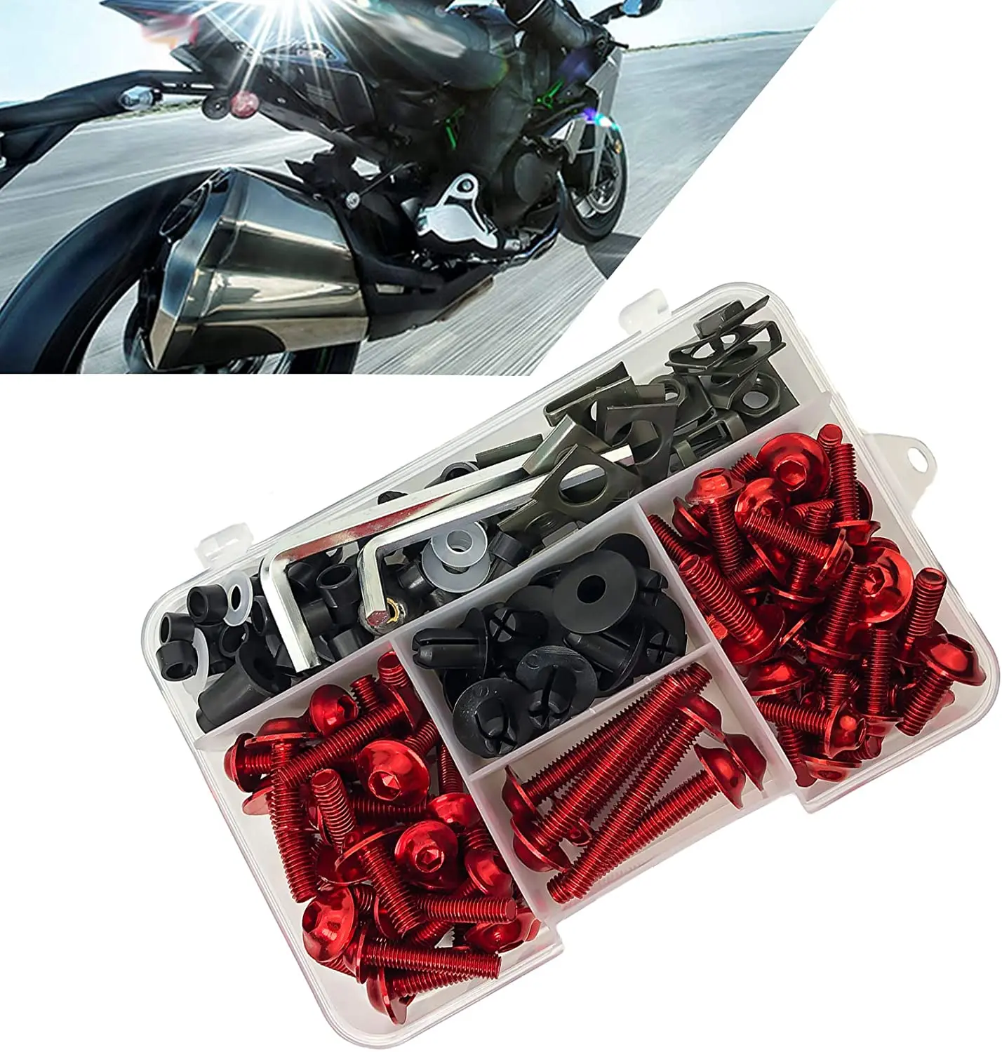 

Motorcycle Fairing Bolt Kit CNC Complete Bodywork Screws Windscreen Washers Nuts Fastener Clip for Ducati 1299 Panigale